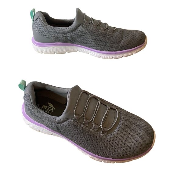MTA Womens Gray Slip-On Athletic Sneakers Size 11 W - Picture 2 of 9